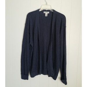 Cypress Links Men's Cardigan Sweater Size Large Blue Button Front V-Neck